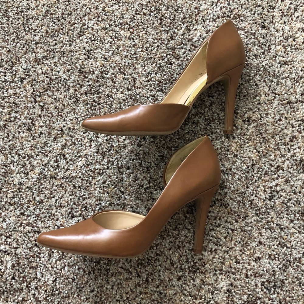 Cognac Leather Heels